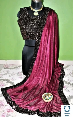 Designer Soft Silk Saree With Stiched Blouse - Green